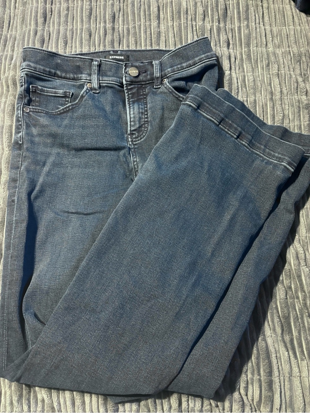 Express Women’s Boot Cut Jeans in Dark Blue Wash